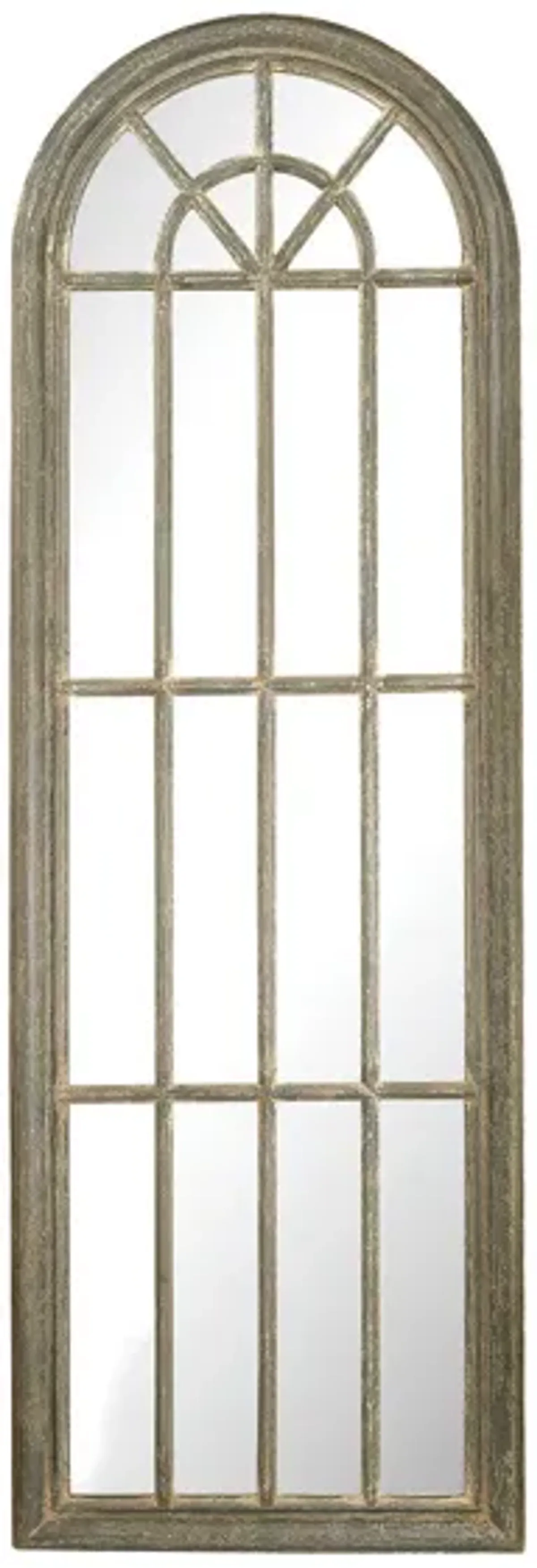 Arched Windowpane Mirror