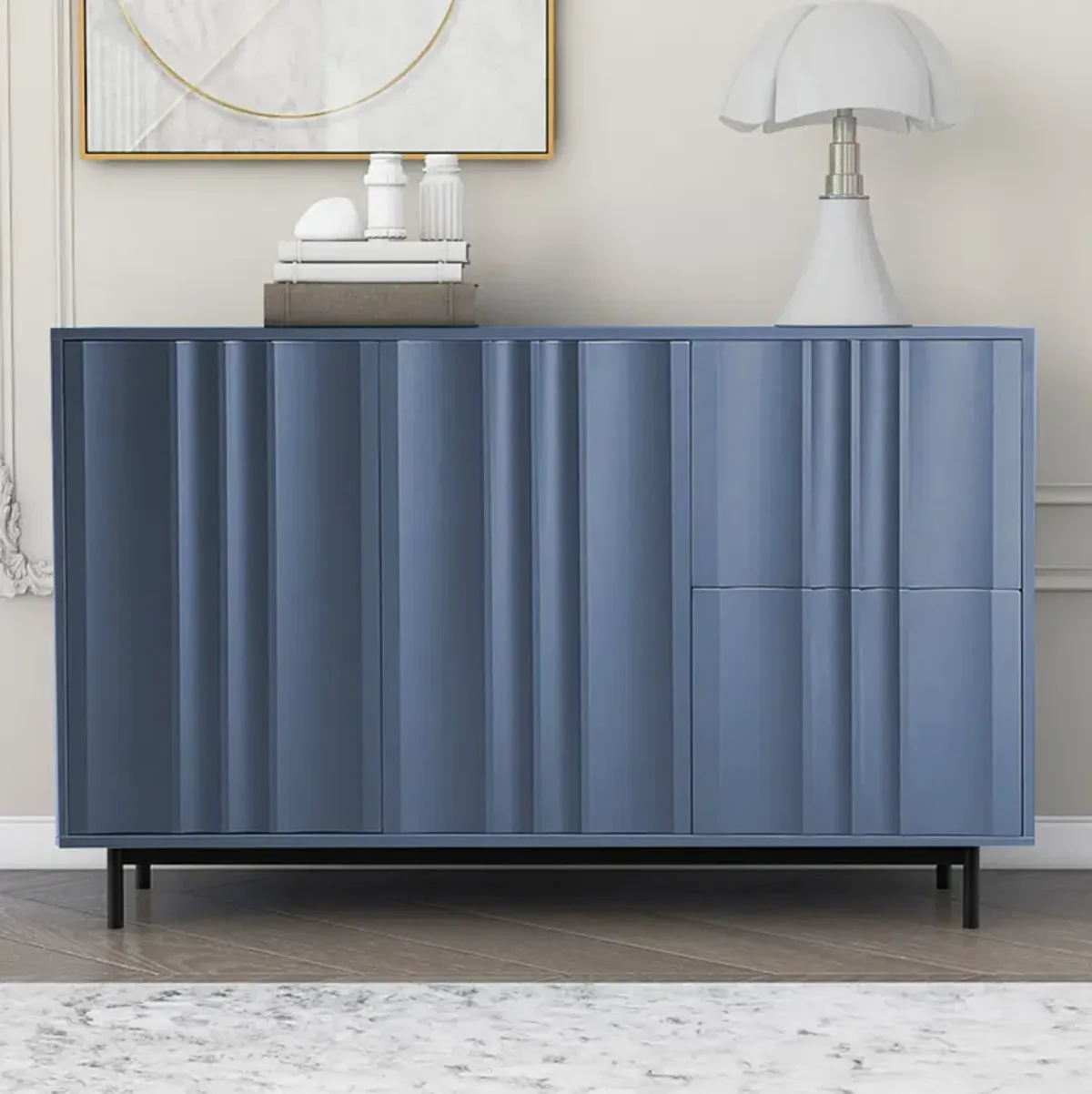 Merax Wave Pattern Storage Cabinet MDF