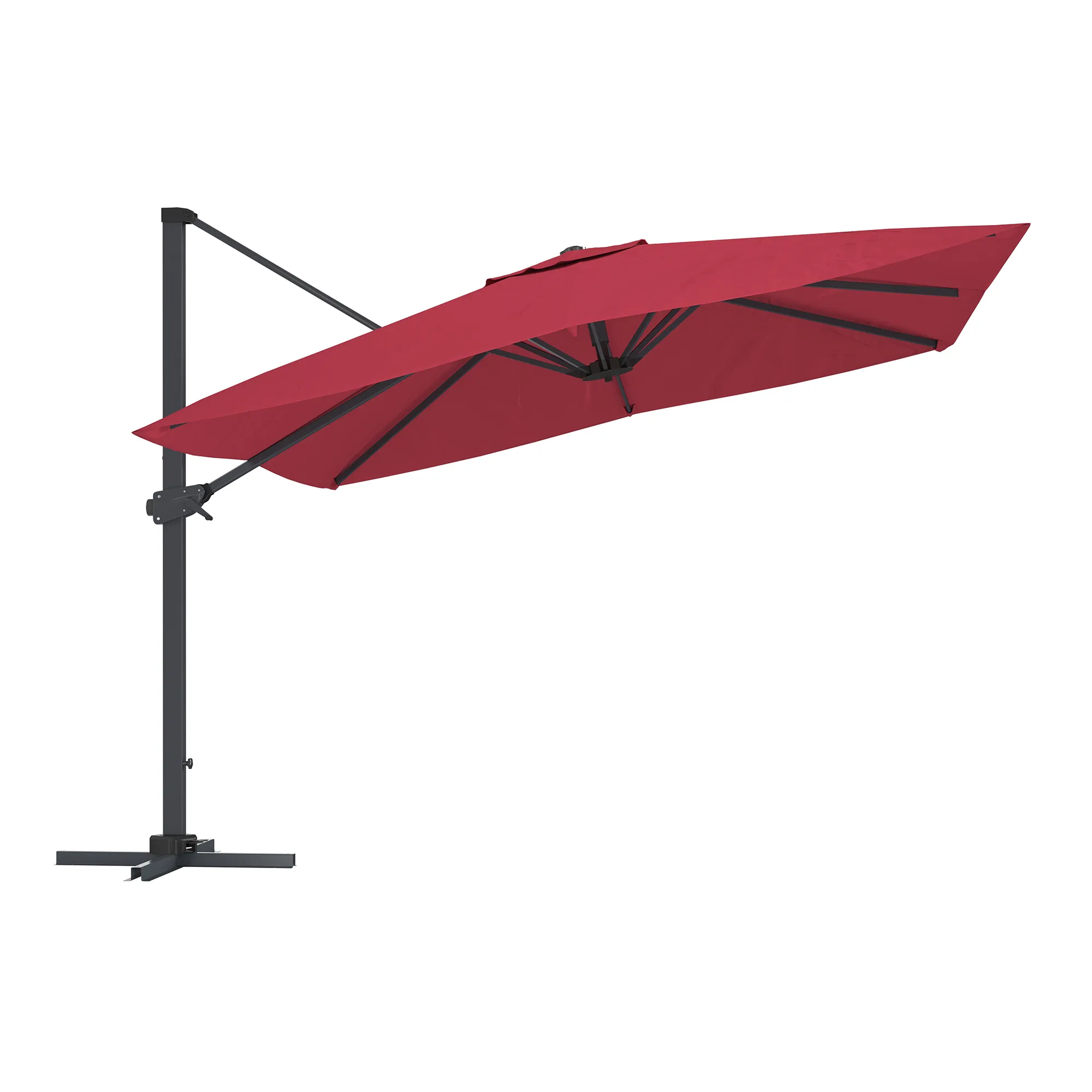 10FT Square Cantilever Patio Umbrella (without Umbrella Base).