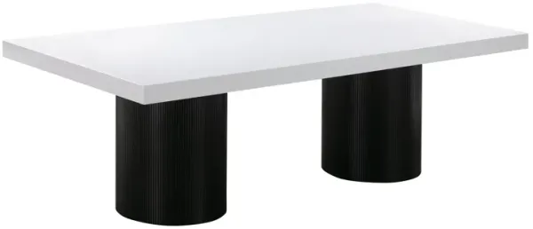 Nova White Lacquer Dining Table