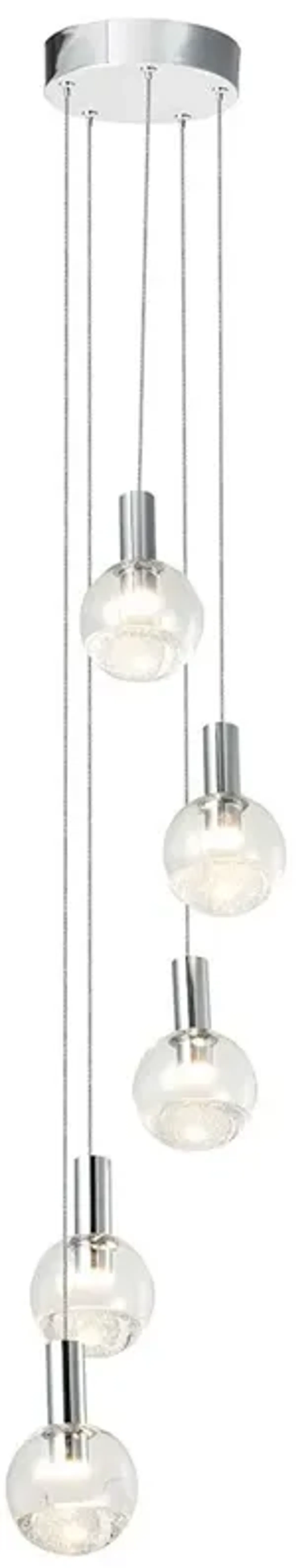 VONN Lighting 5-Light Pendant Lighting Height Adjustable Integrated LED Chandelier