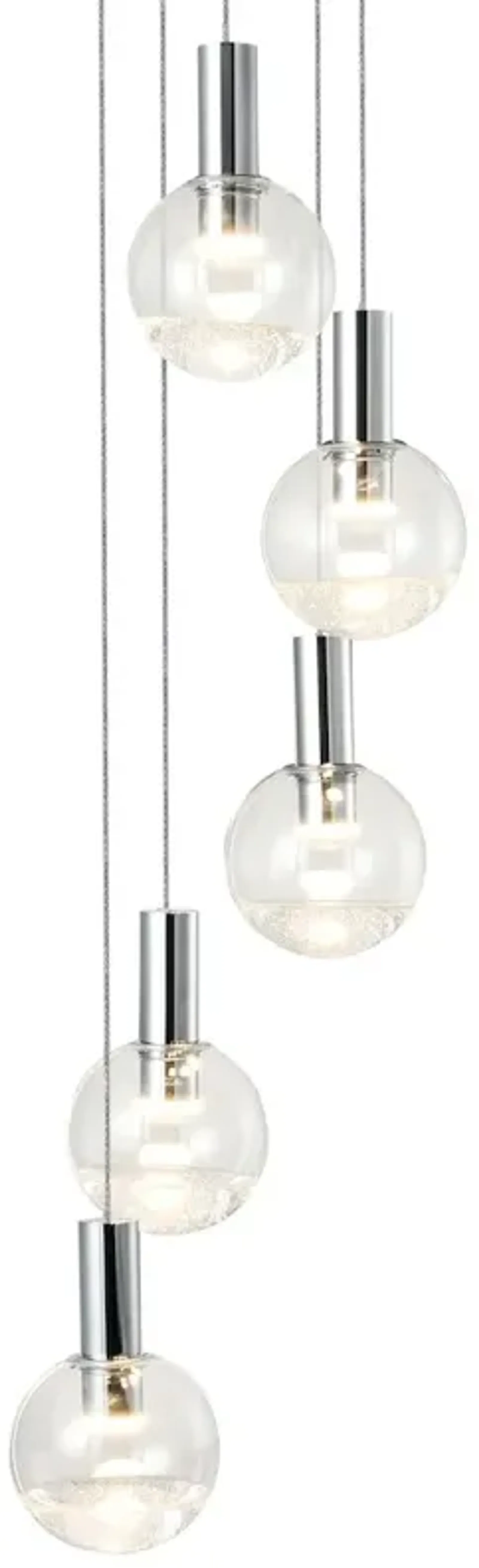 VONN Lighting 5-Light Pendant Lighting Height Adjustable Integrated LED Chandelier