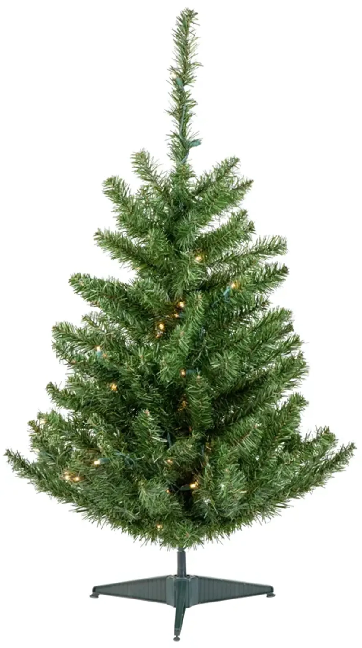 3' Pre-Lit Canadian Pine Artificial Christmas Tree  Clear LED Lights