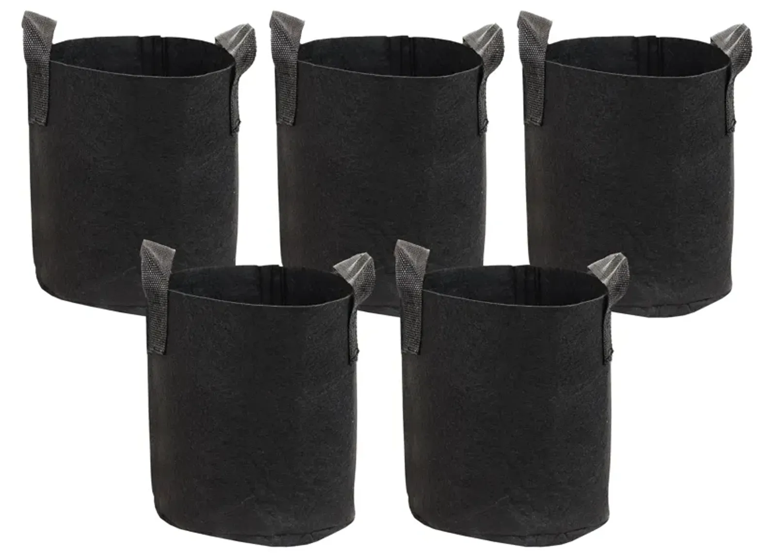 Sunnydaze Set of 5 Nonwoven Polypropylene Grow Bag with Handles - 2 gallon