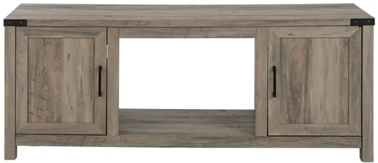 Electric Fireplace TV Stand with Storage Cabinets for TVs up to 70 Inch-Natural