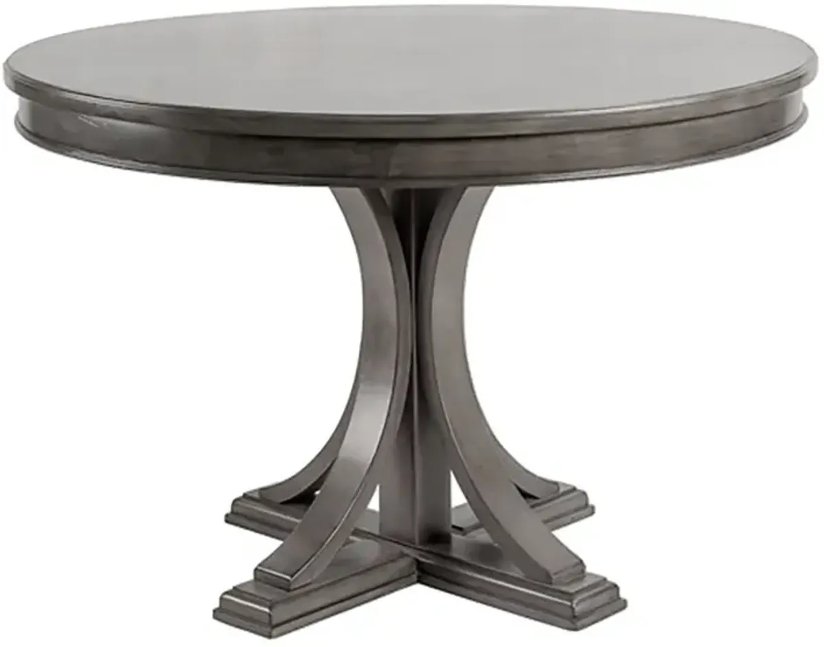 Gracie Mills Anastasia Distressed Solid Round Dining Table