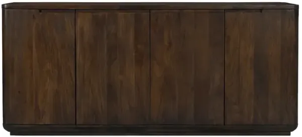 Alex Hamilton Bernard 4-Door Sideboard in Barista Brown on Solid Acacia Wood