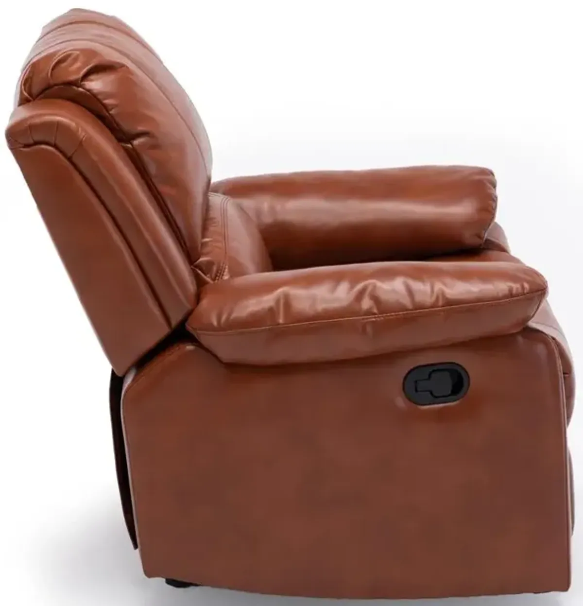 Comfort Pointe Clifton Caramel Leather Gel Glider Rocker Recliner