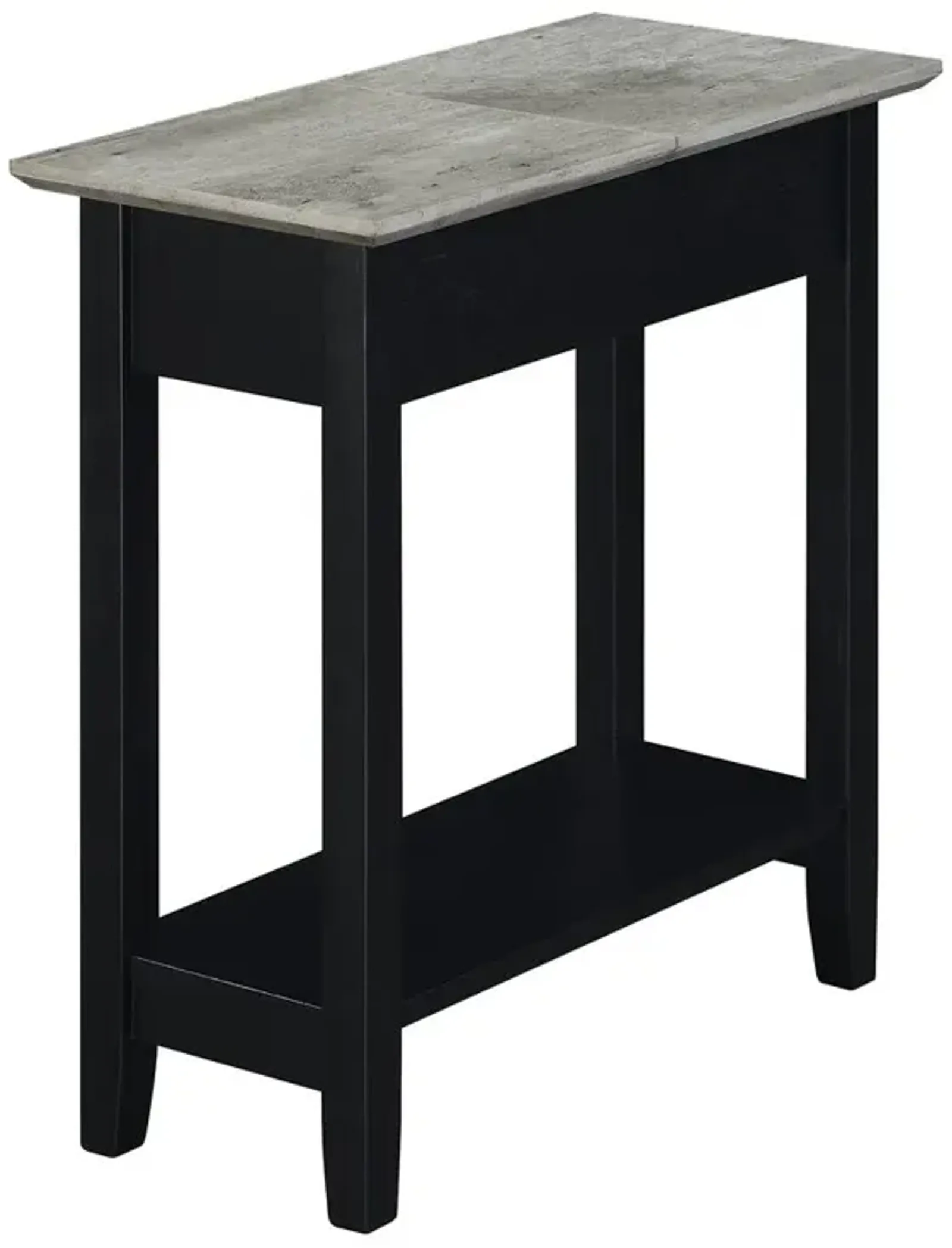 Convenience Concepts American Heritage Flip Top End Table, Faux Birch/Black