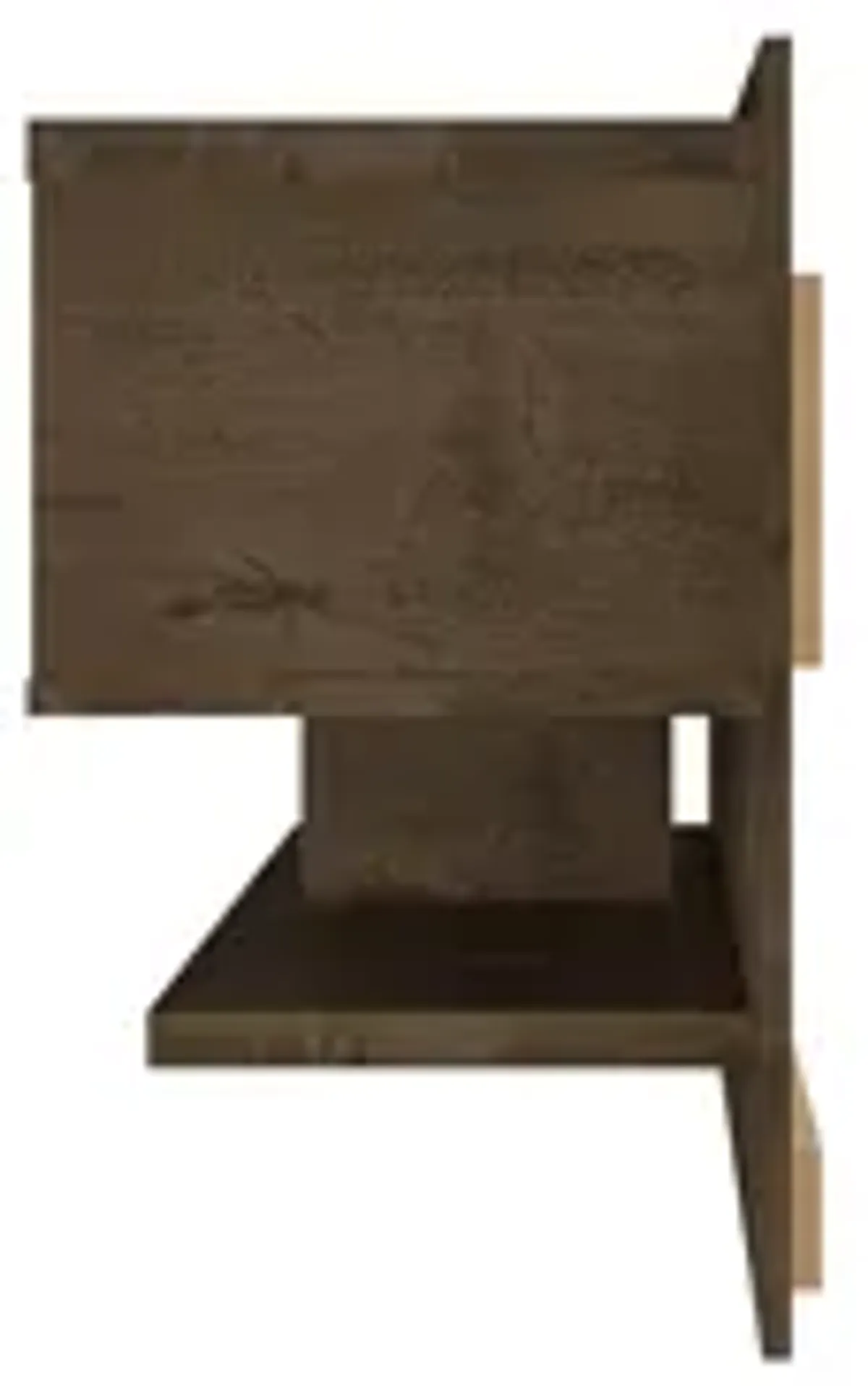 Astor Brown and Yellow Floating Entertainment Center
