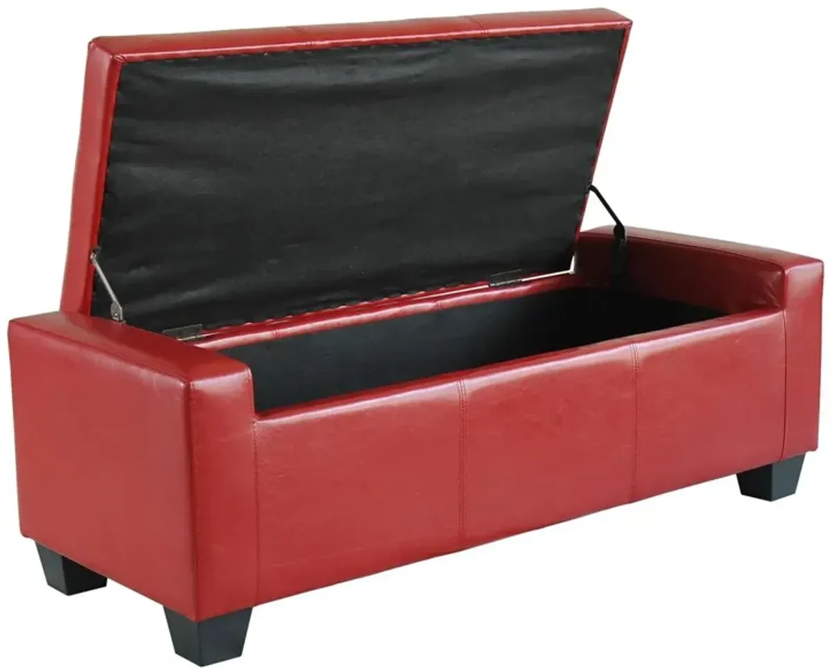 Home Modern Ottoman Storage Bench Seat Footrest Sofa Shoe Faux Leather