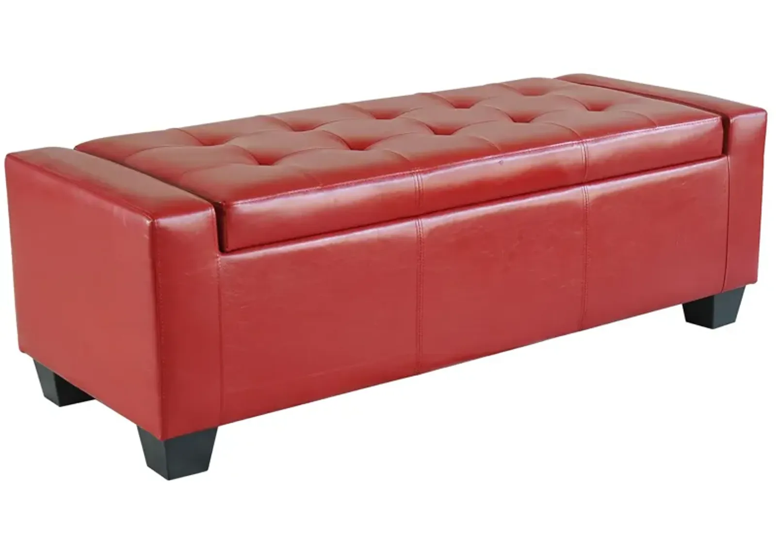 Home Modern Ottoman Storage Bench Seat Footrest Sofa Shoe Faux Leather