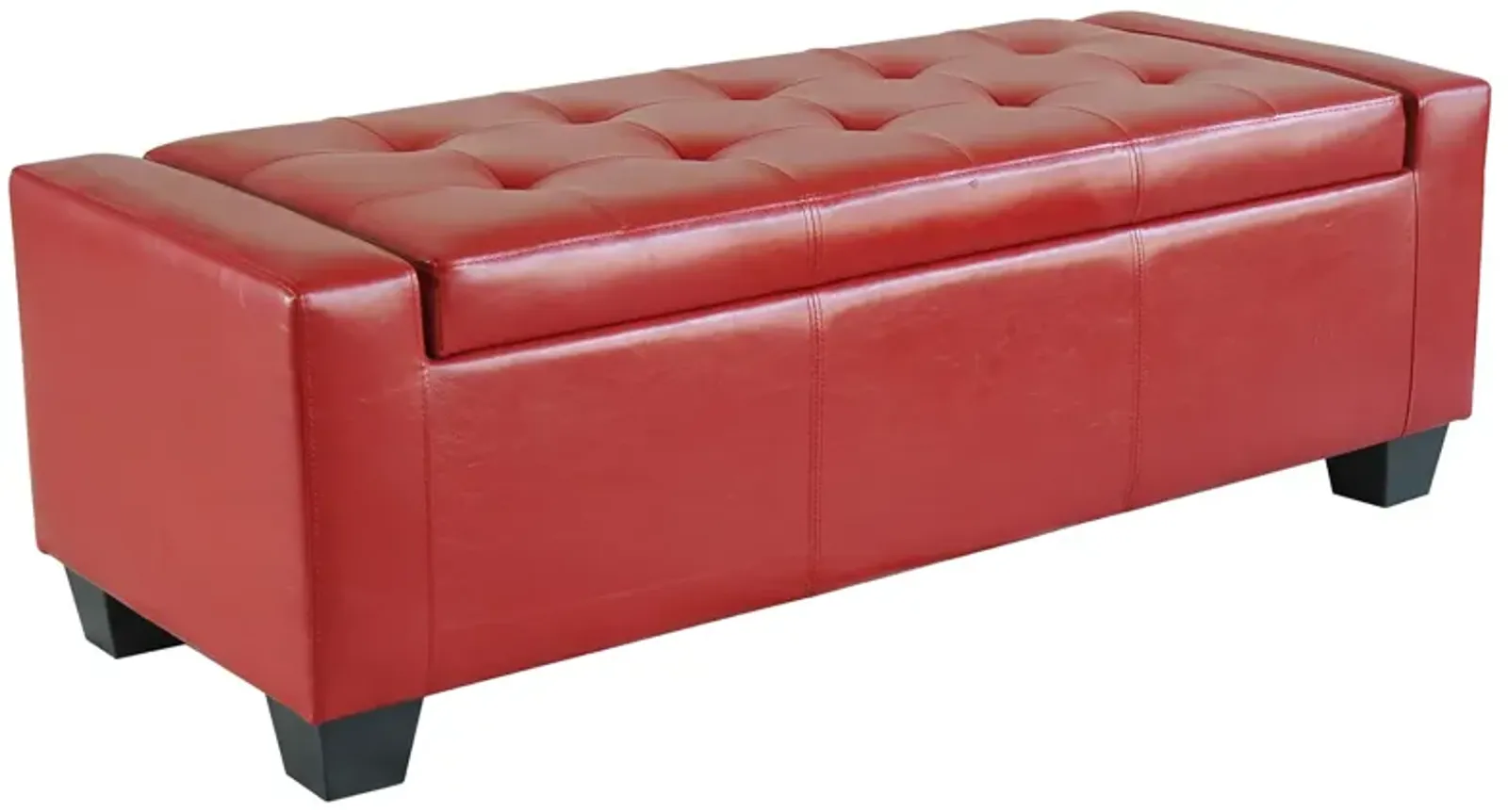 Home Modern Ottoman Storage Bench Seat Footrest Sofa Shoe Faux Leather