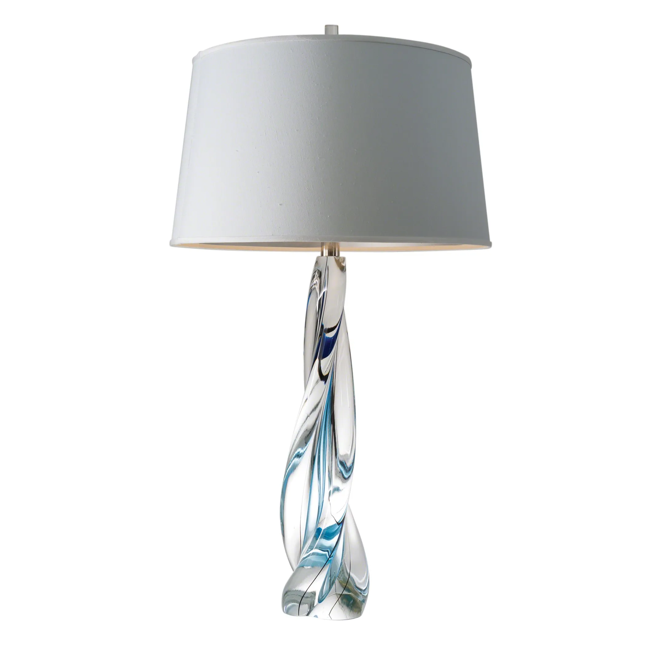 Ocean Twist Lamp with Silk Shade