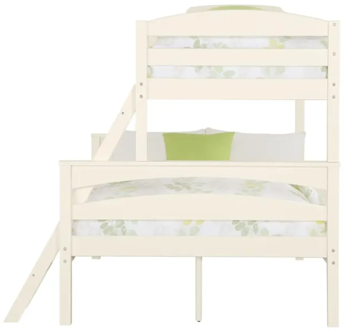 DHP Brady Twin over Full Wood Bunk Bed Frame for Kids, White