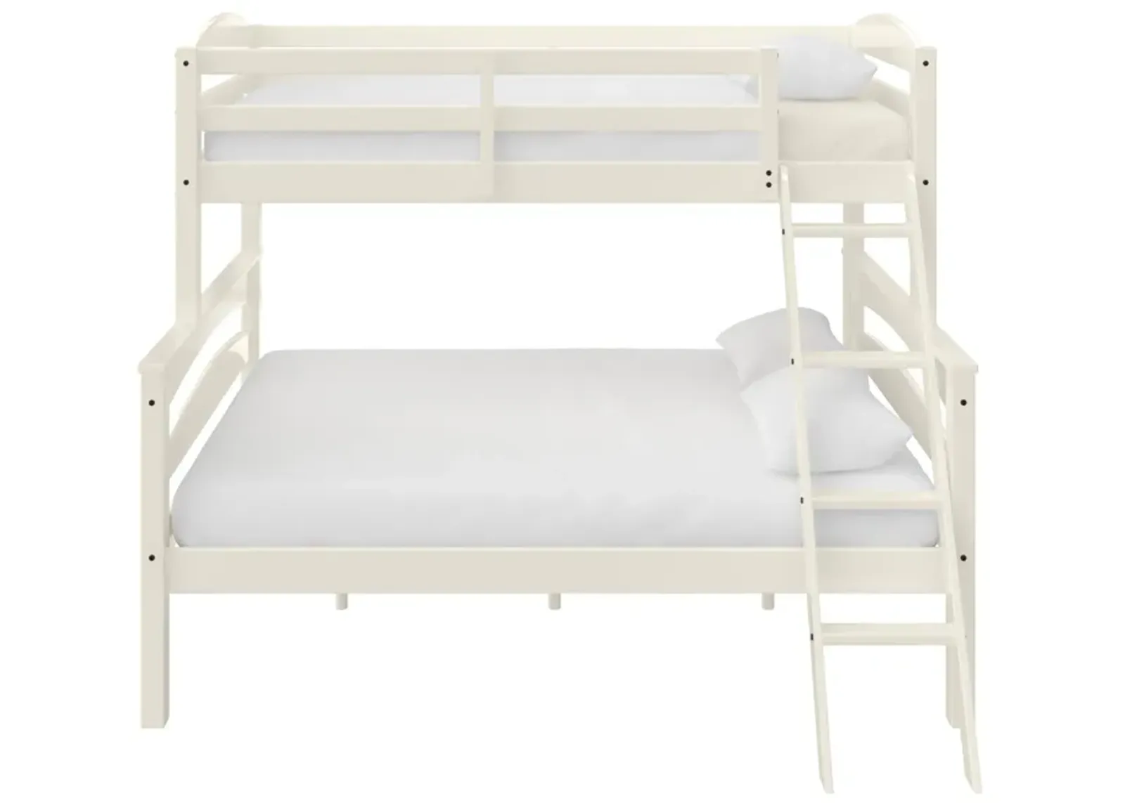 DHP Brady Twin over Full Wood Bunk Bed Frame for Kids, White