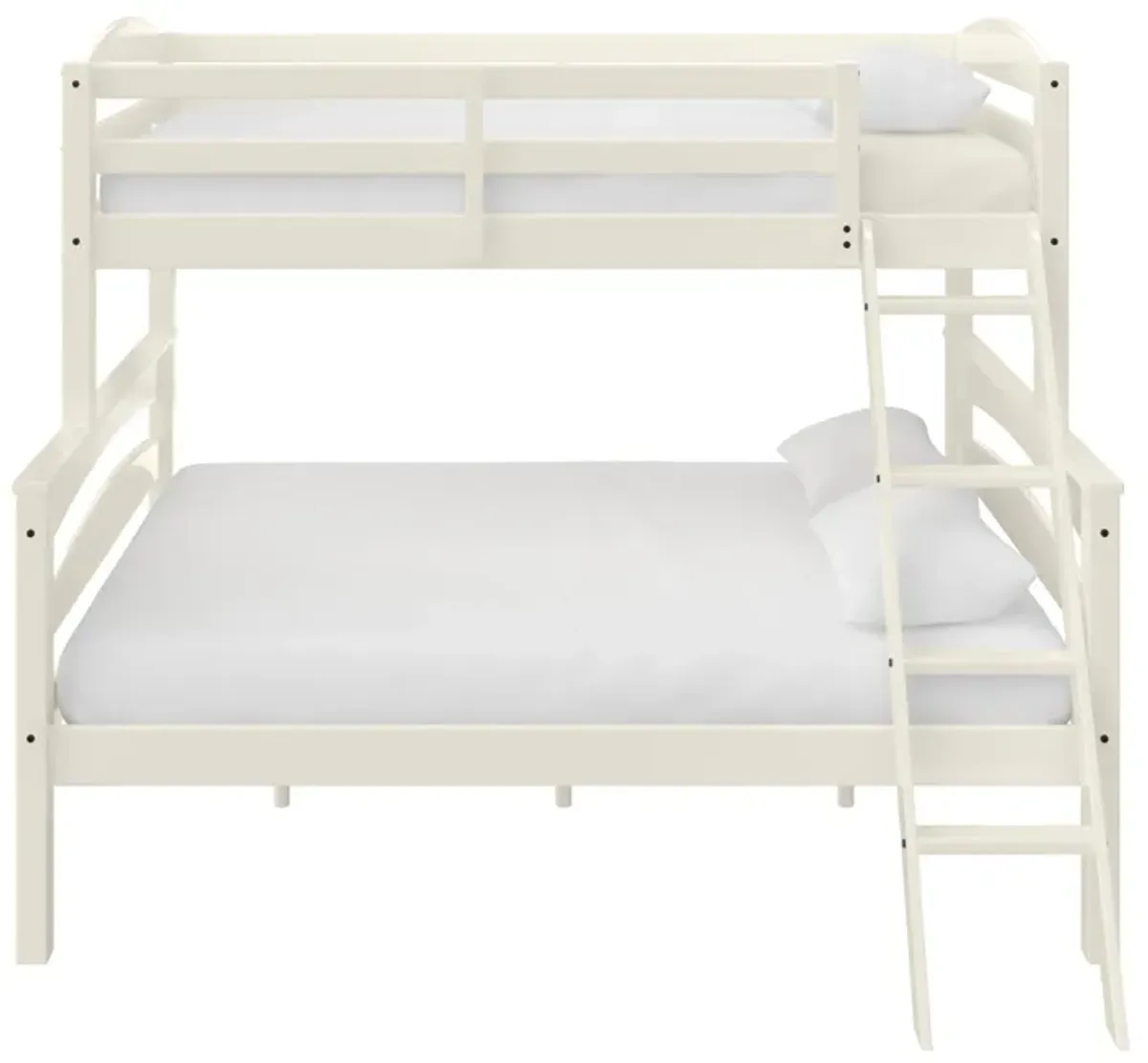 DHP Brady Twin over Full Wood Bunk Bed Frame for Kids, White