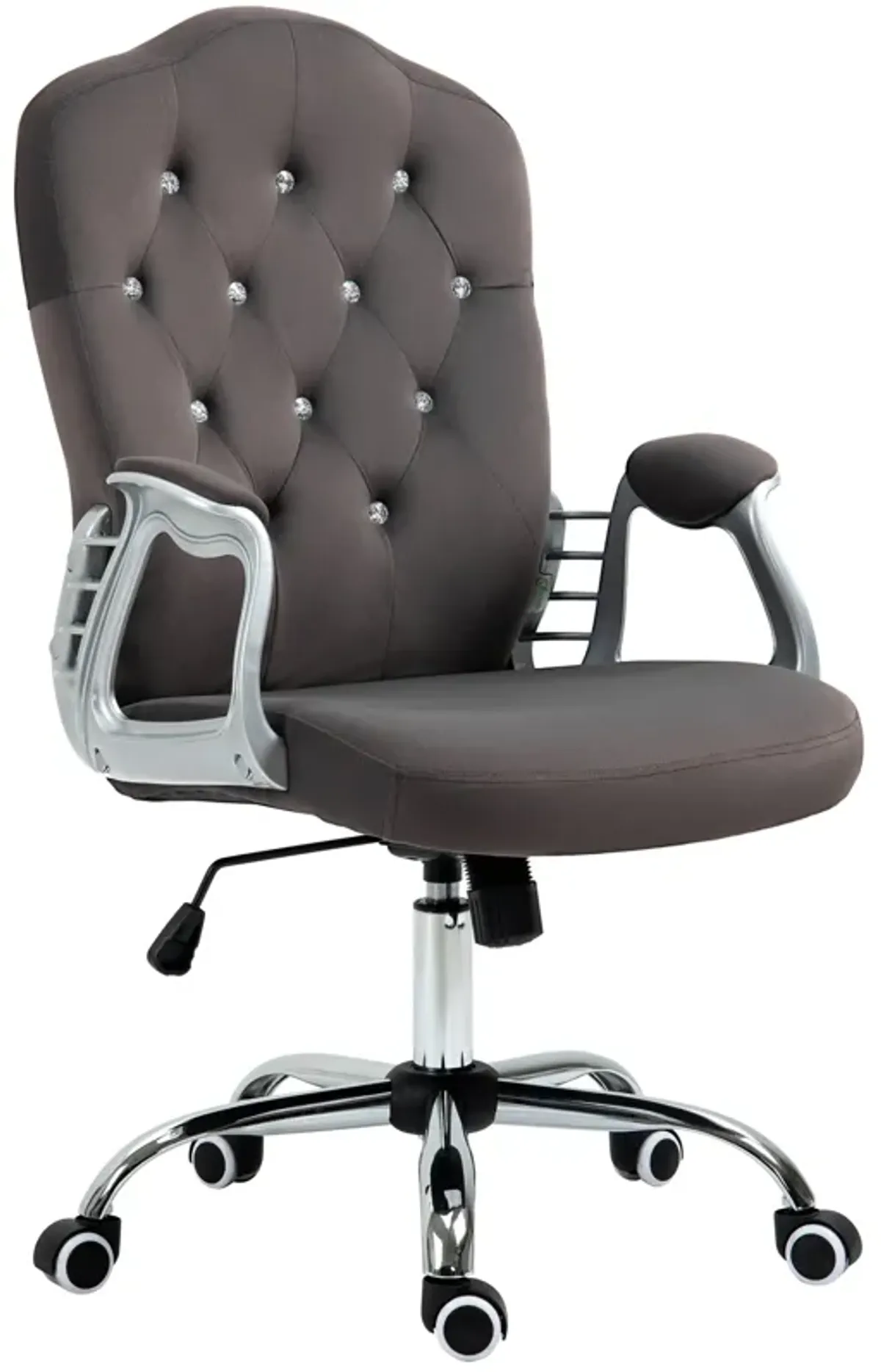 Velvet Office Chair Desk Chair with 360 Degree Swivel Wheels Adjustable Height Tilt Function