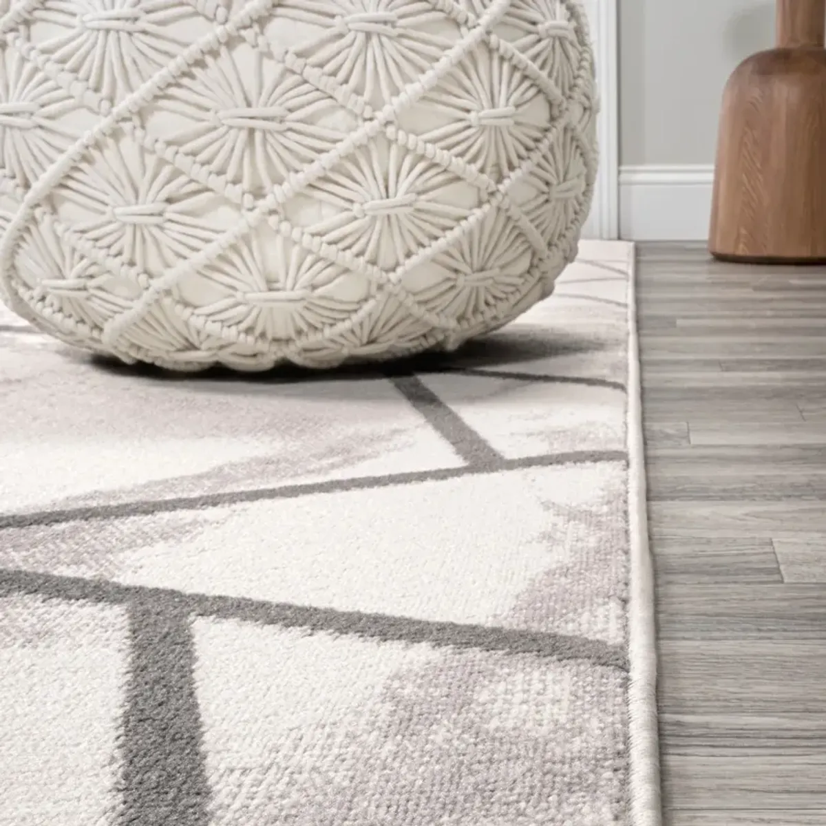 Patras Modern Geometric Marbled Area Rug