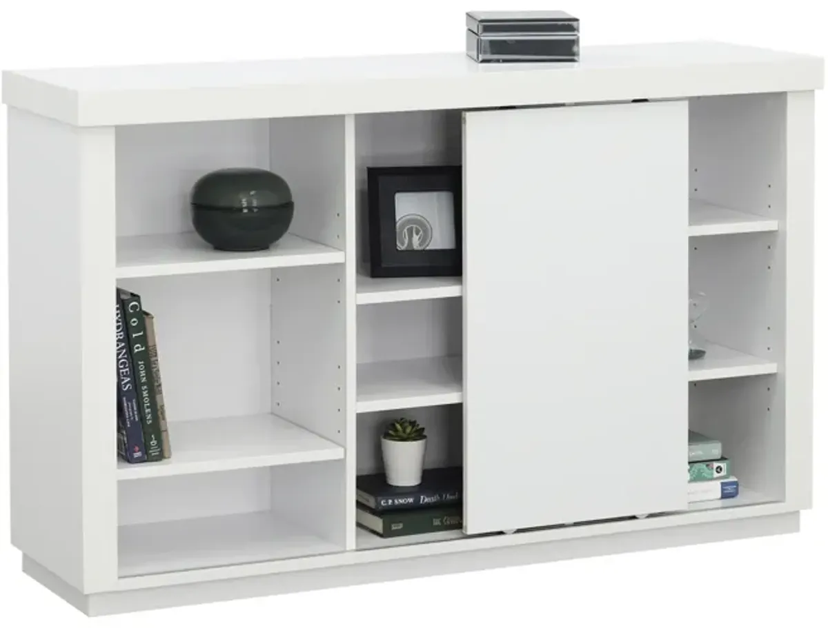 Notrthcott White Bookcase w/Sliding Door