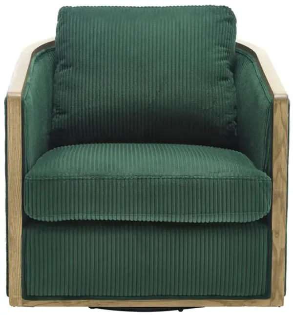 Merax Corduroy Swivel Barrel Chair Club Chair