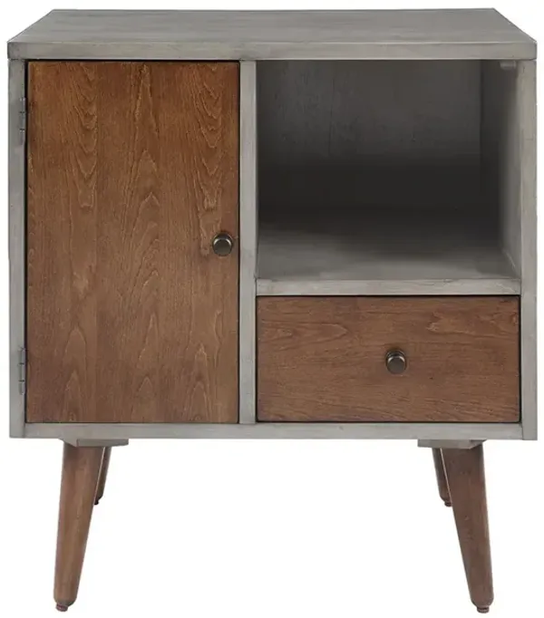 Gracie Mills Rene Mid-Century Storage Nightstand