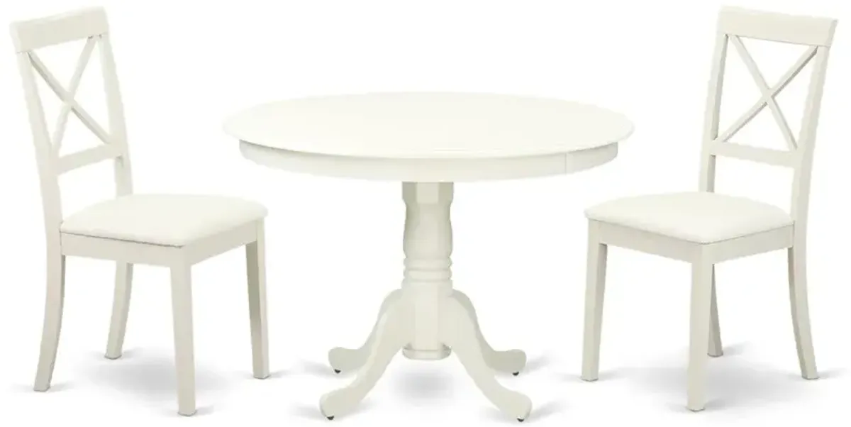 Dining Room Set Linen White, HLBO3-LWH-LC