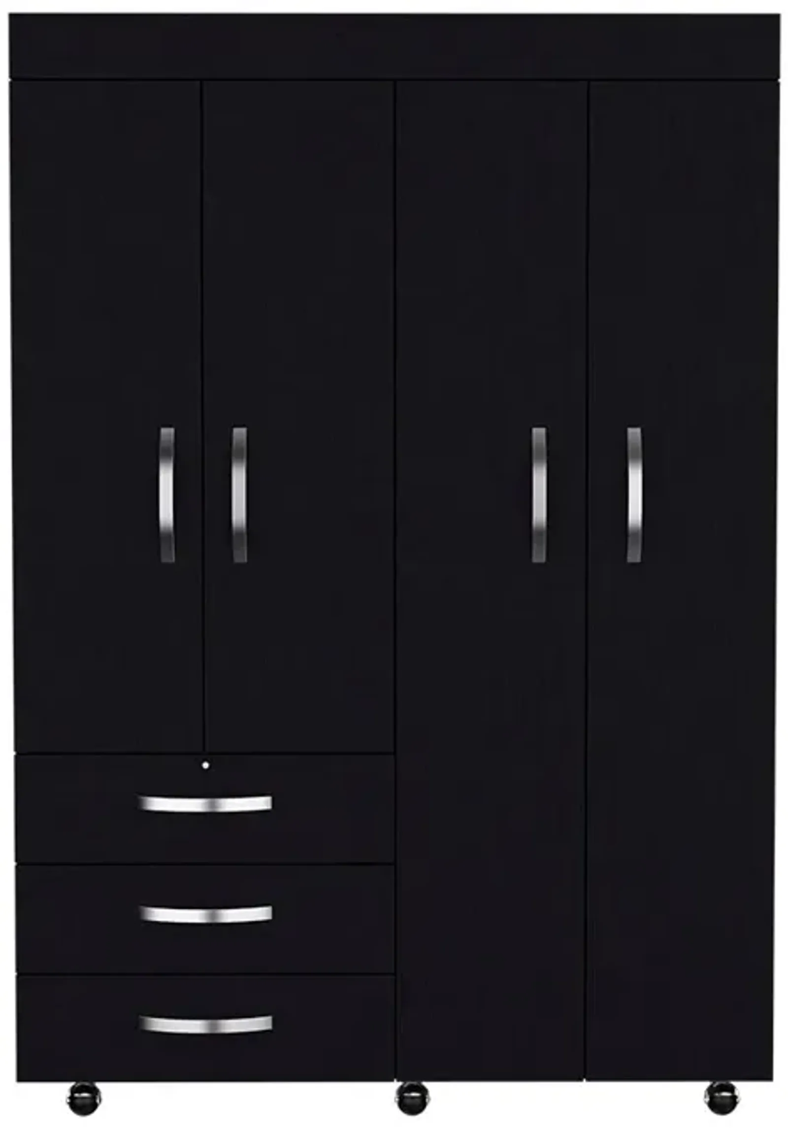 Mobile Armoire Velvet, Bedroom, Black