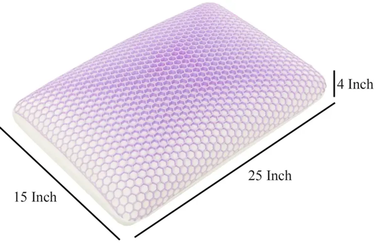Gers Pillow, Dense Memory Foam and TPE Support, Ergonomic Shape 15x25 - Benzara