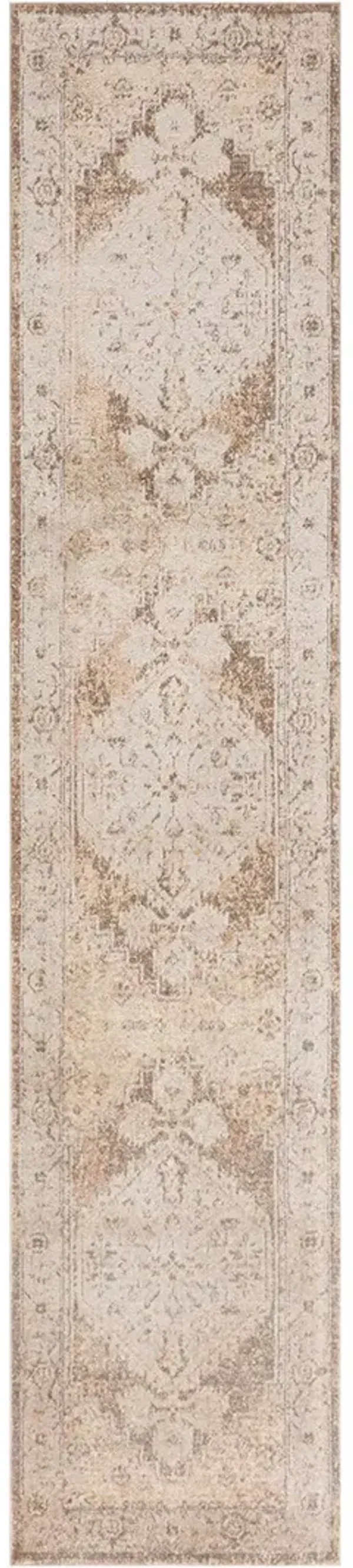 Astra Machine Washable ASW11 Beige 2'2" x 10' Rug