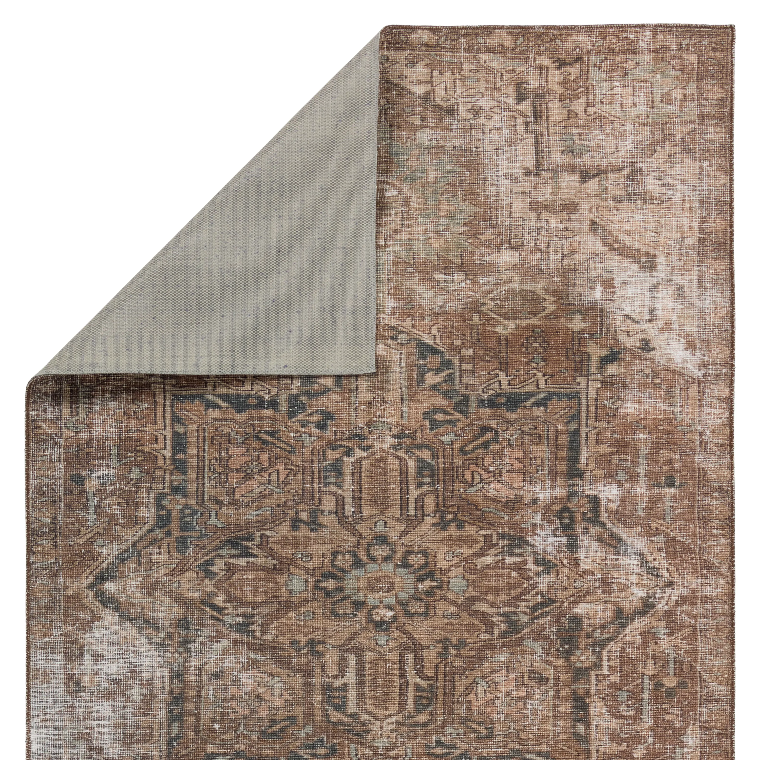 Harman Hold K Lester Minita Brown 3'1" x 10' Runner Rug