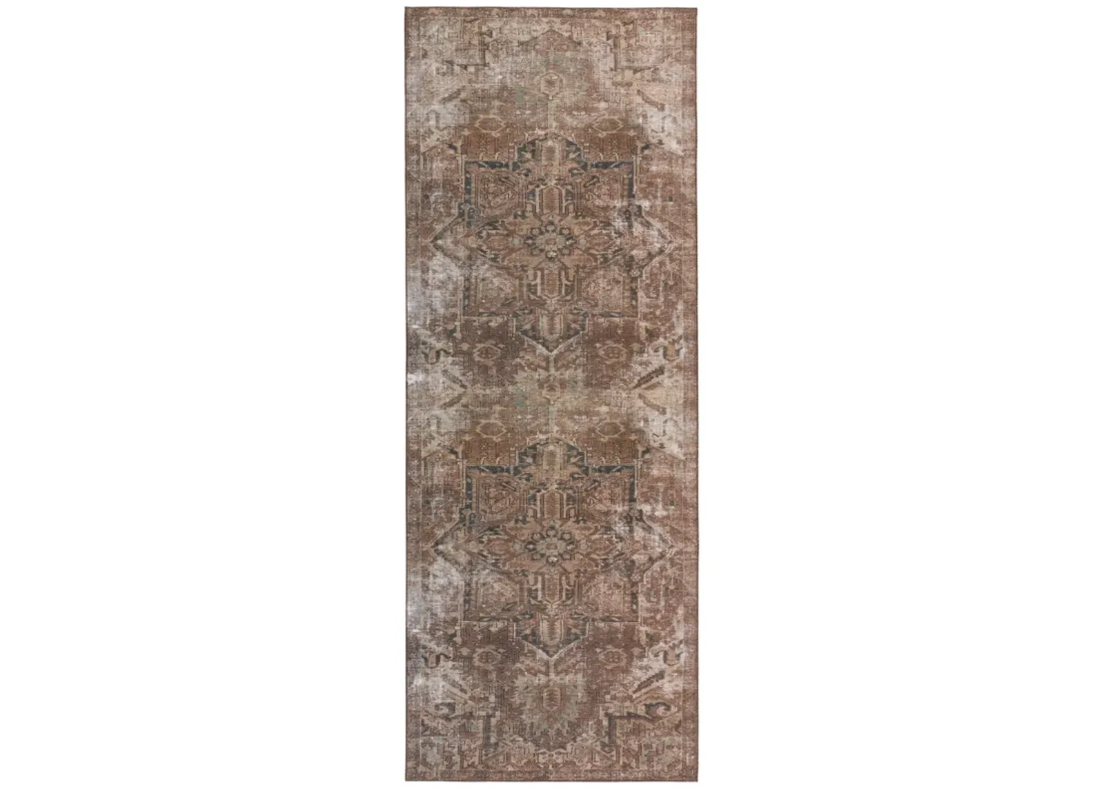 Harman Hold K Lester Minita Brown 3'1" x 10' Runner Rug