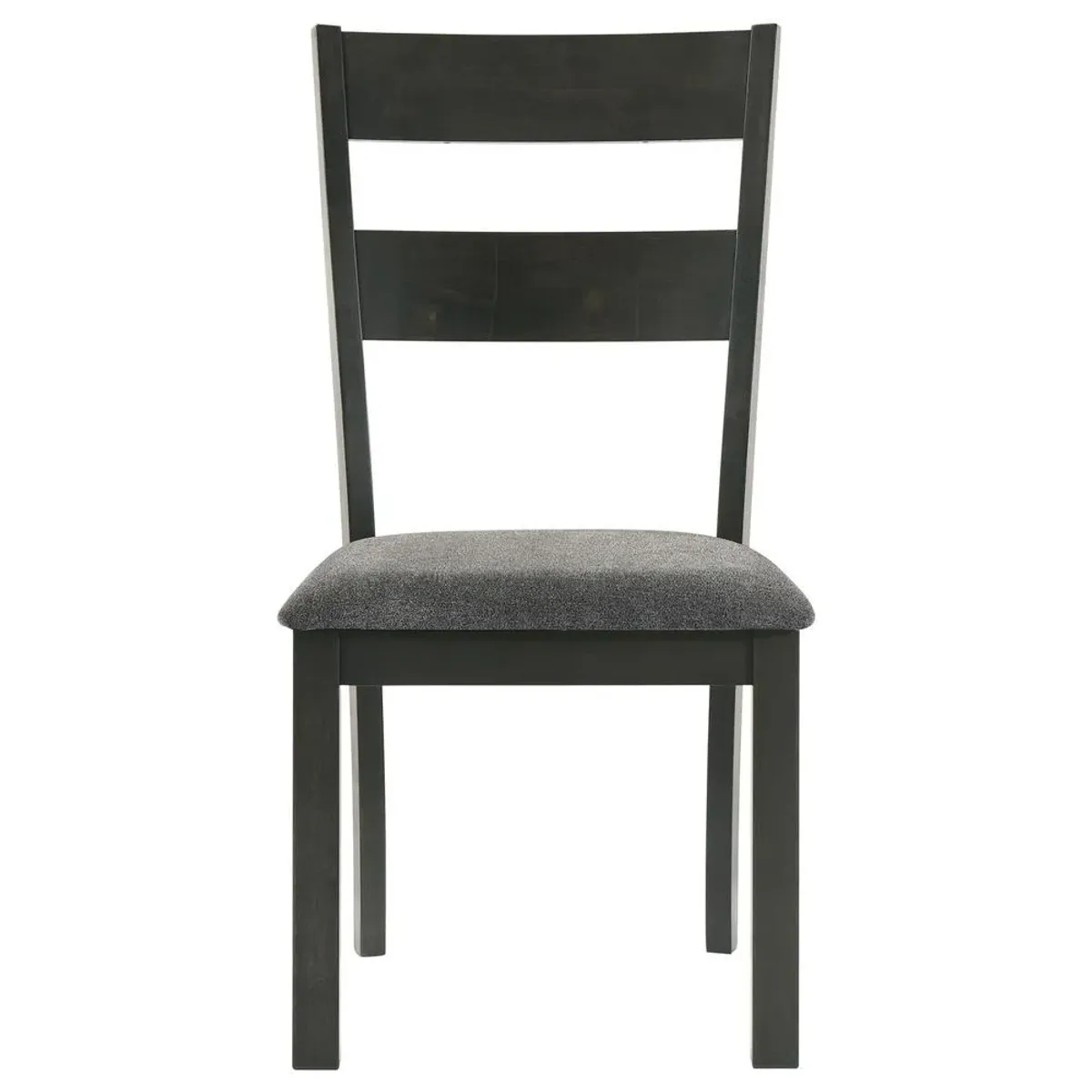 Jakob Upholstered Side Chairs with Ladder Back (Set of 2) Grey and Black