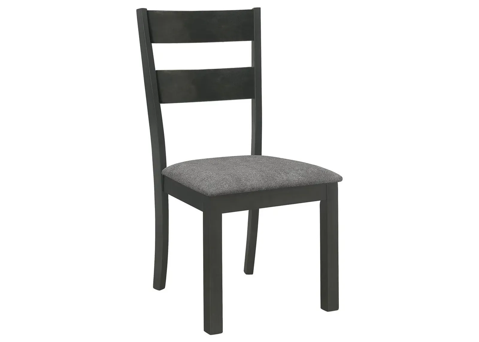 Jakob Upholstered Side Chairs with Ladder Back (Set of 2) Grey and Black