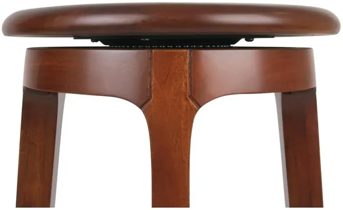 Foxy Mahogany Swivel Counter Stool