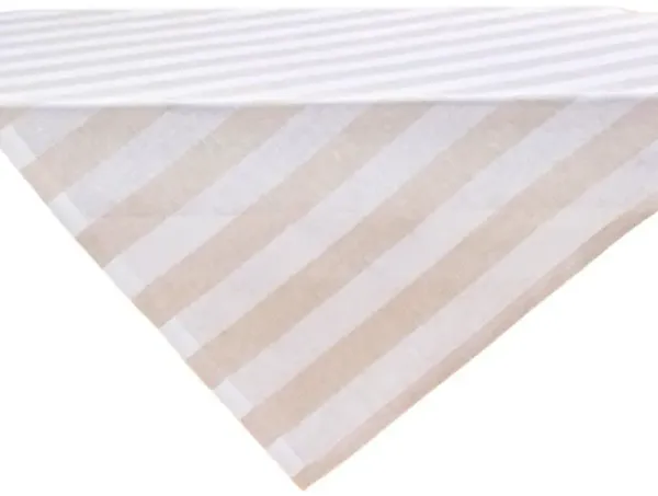 Solino Home 100% Pure Linen Table Throw - Cabana Stripe