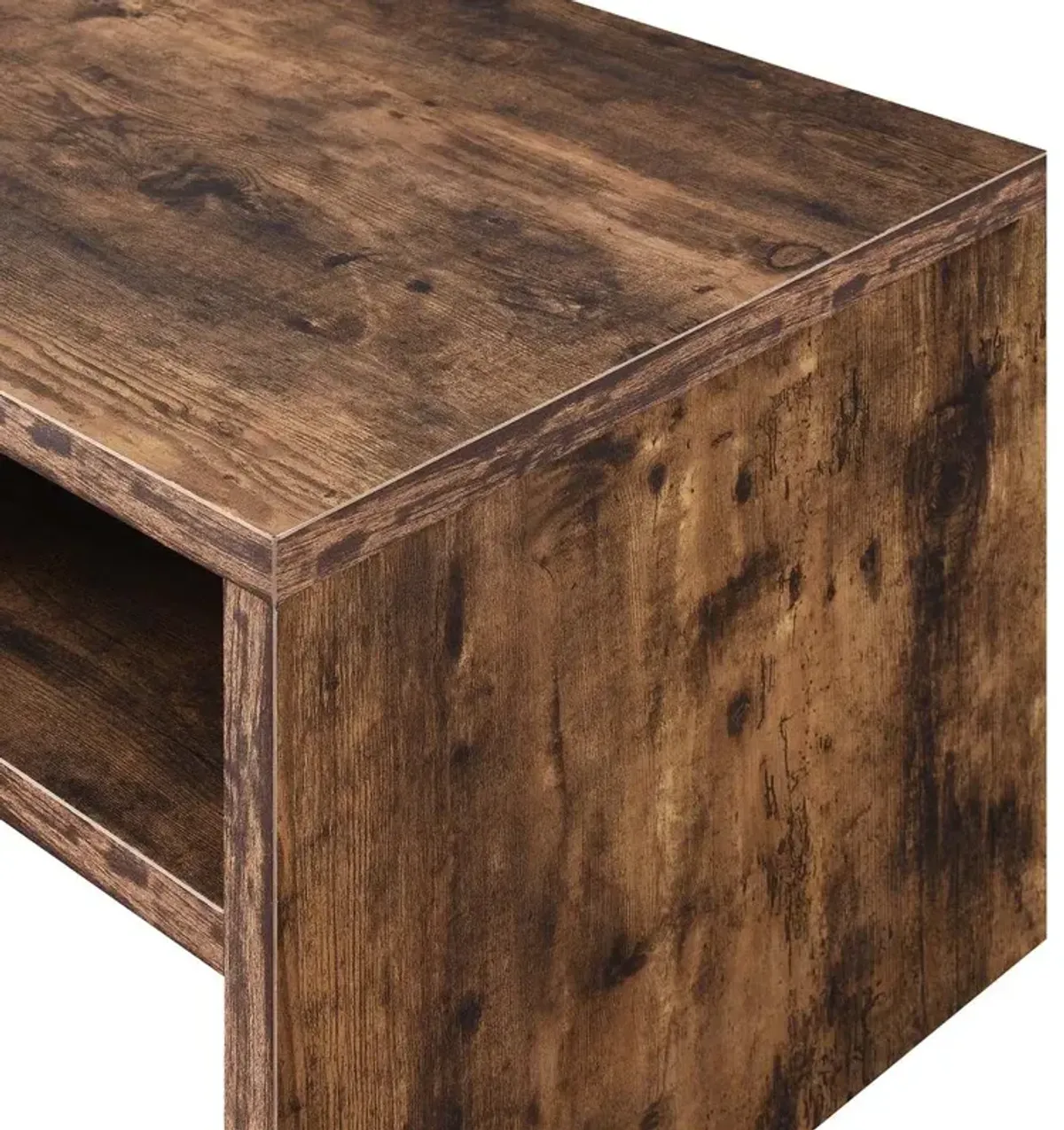 Convenience Concepts Northfield Admiral Deluxe Coffee Table with Shelves, Barnwood