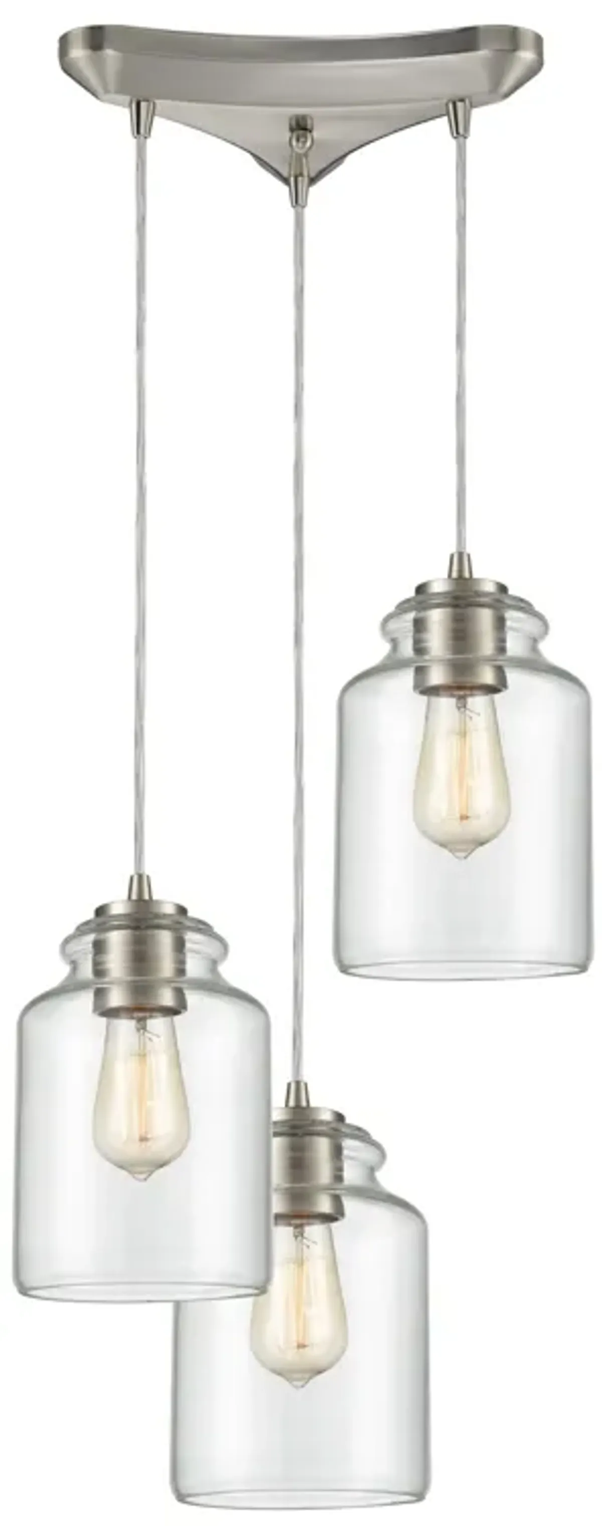 Josie 12'' Wide 3-Light Triangular Pendant
