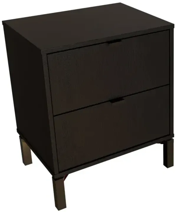 Bedroom Nightstand with 2 Drawers – Durable Faux Wood Finish