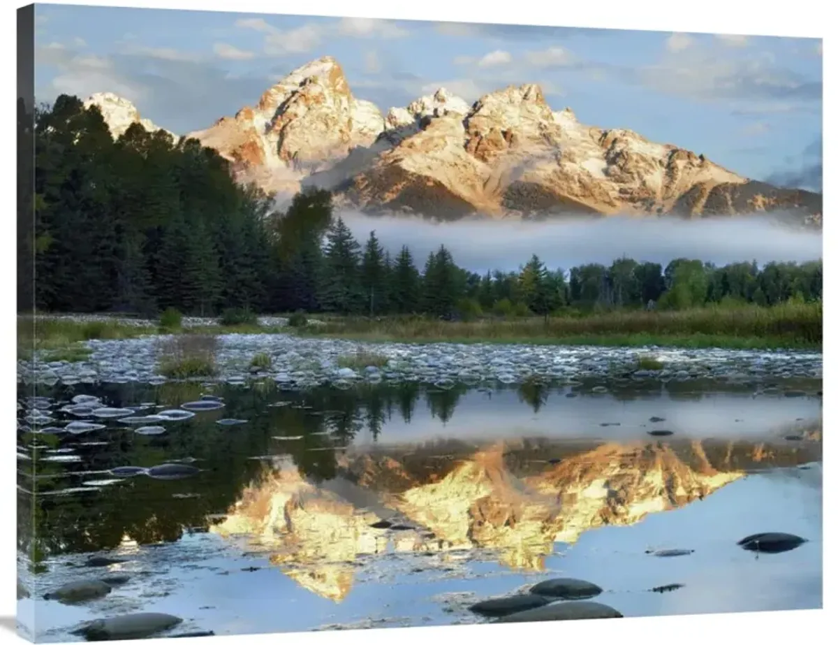 Pond reflecting Grand Tetons, Grand Teton National Park, Wyoming-Canvas Art-40x30