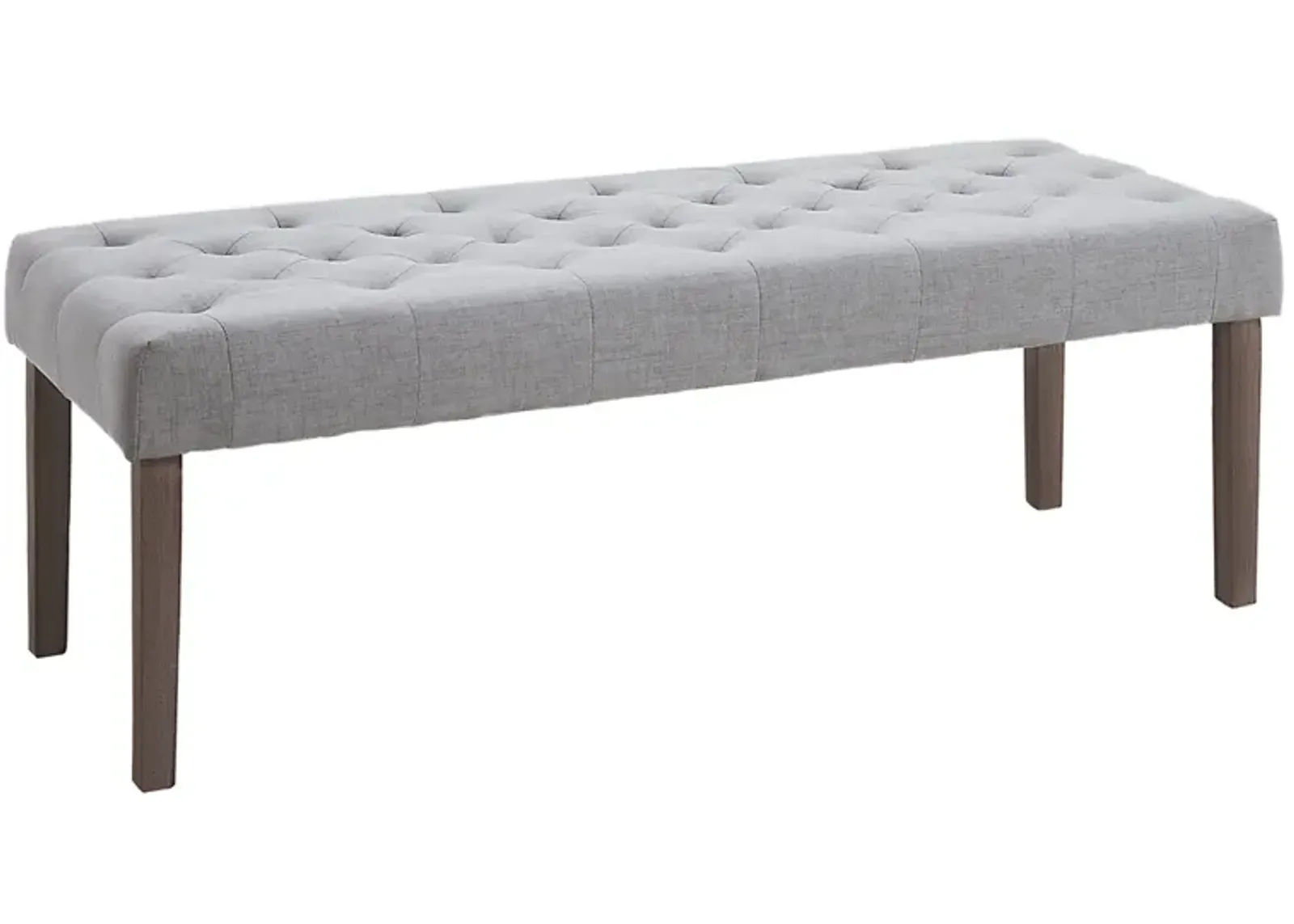 Grey Modern Seat: Simple Tufted Upholstered Ottoman Accent Bench