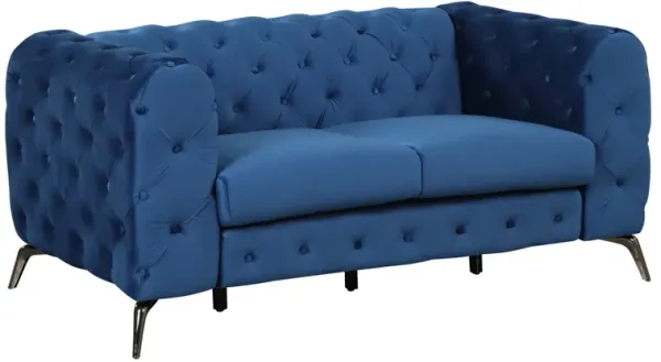 63" Velvet Upholstered Loveseat Sofa, Modern Loveseat Sofa With Button Tufted Back, 2-Person