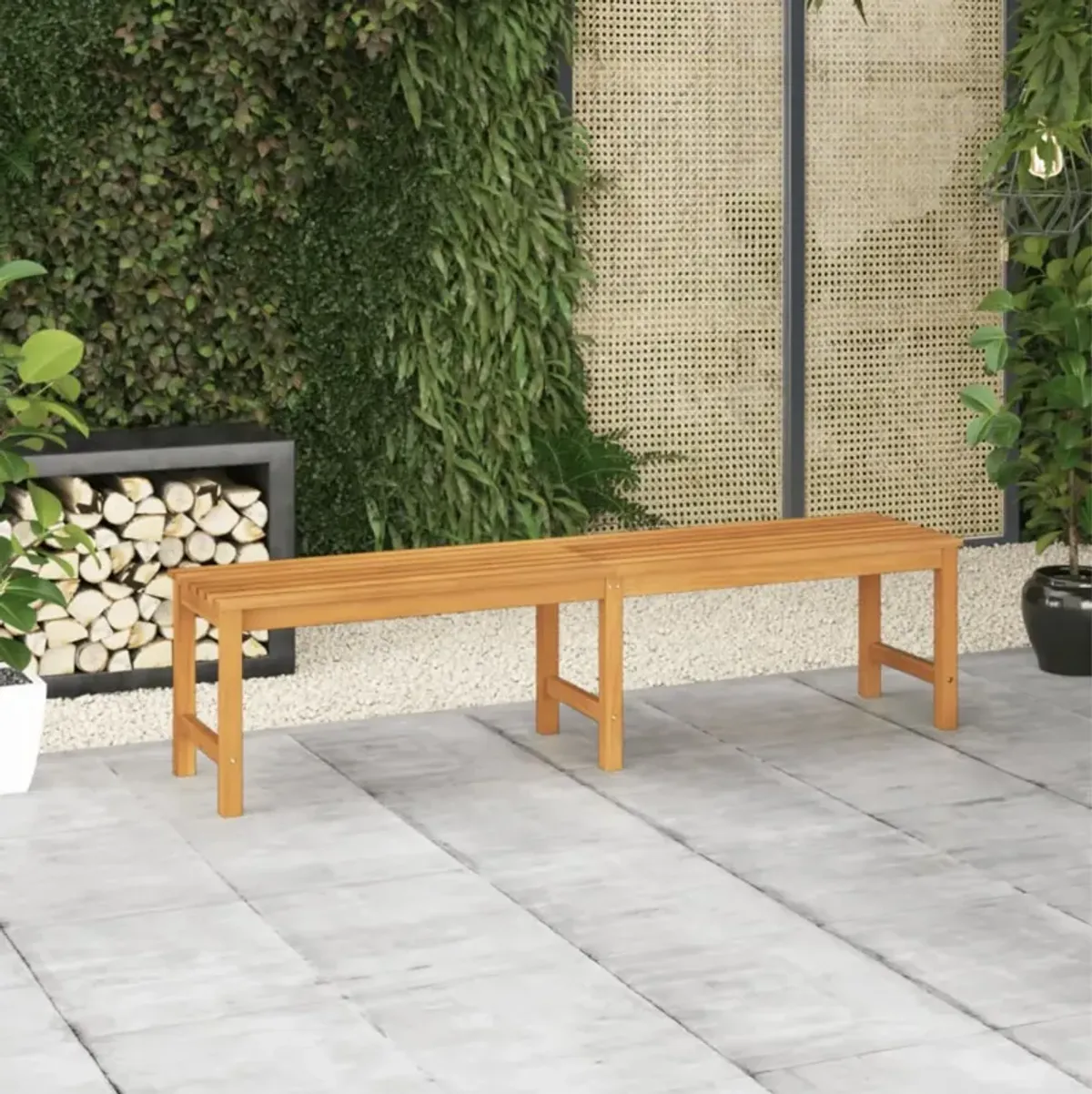 vidaXL Patio Bench 70.9" Solid Teak Wood