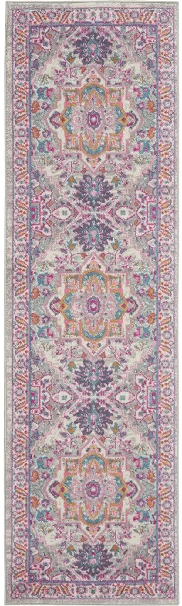 Passion PSN20 Light Gray/Pink 1'10" x 2'10" Rug