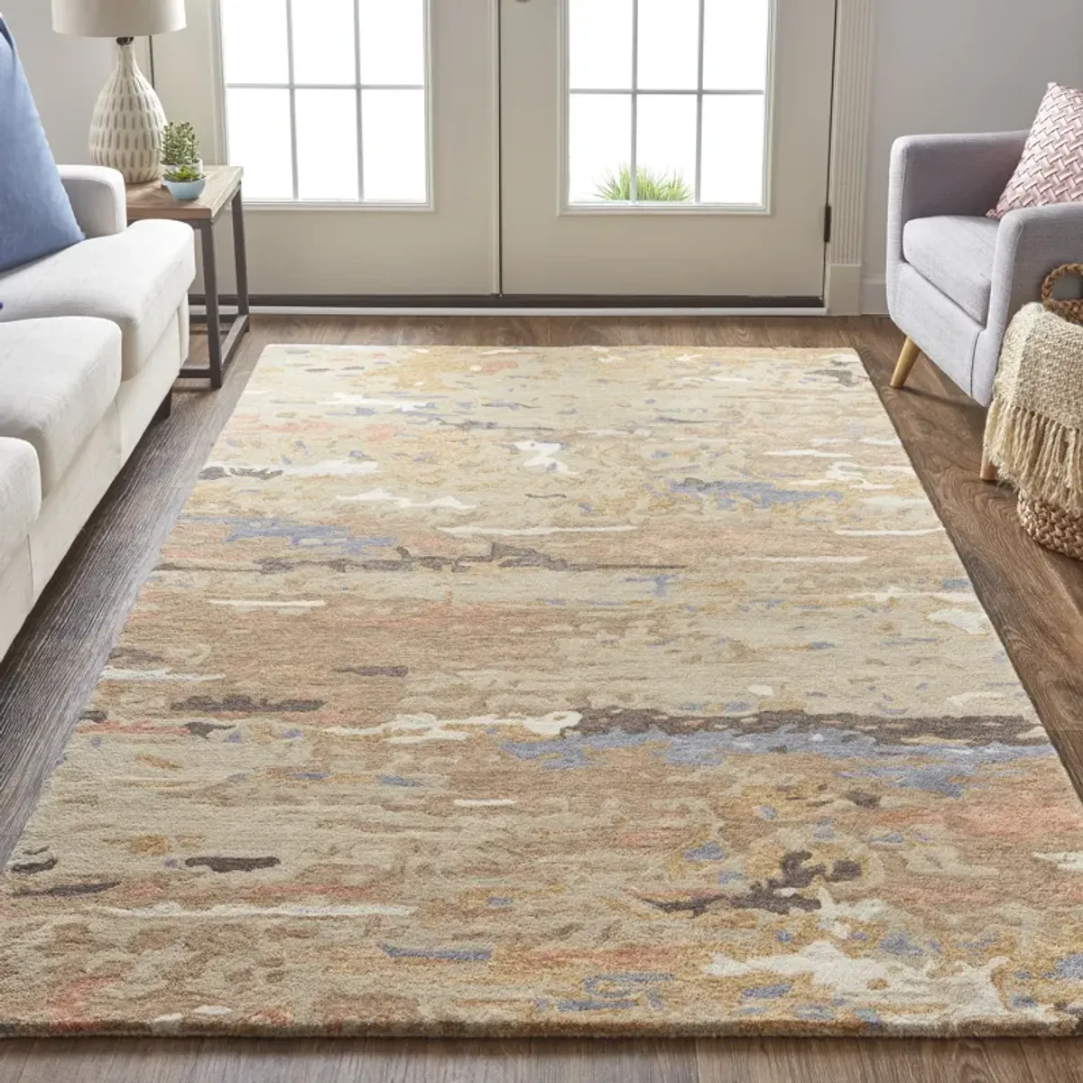 Everley 8644F Tan/Blue 9' x 12' Rug