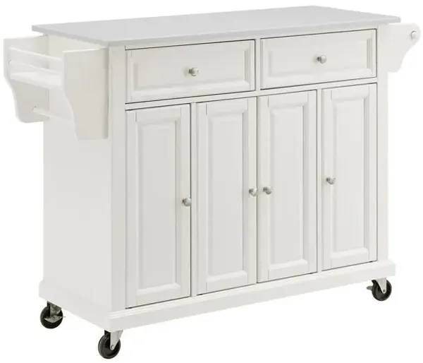 Full Size Stone Top Kitchen Cart