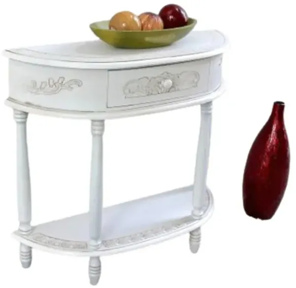 Carved Half Moon Wall Table