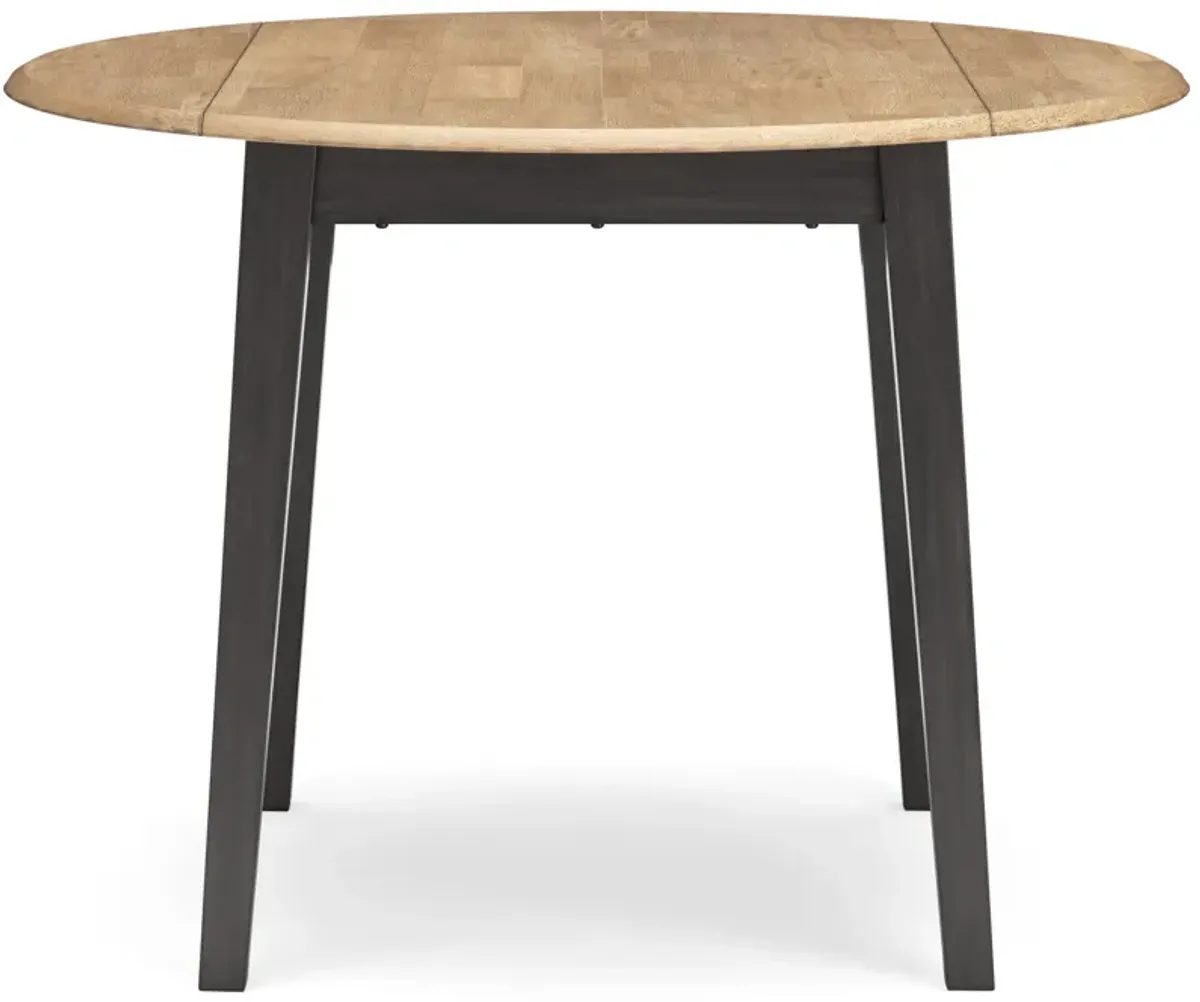 Gesthaven Dropleaf Round Table & 2 Chairs