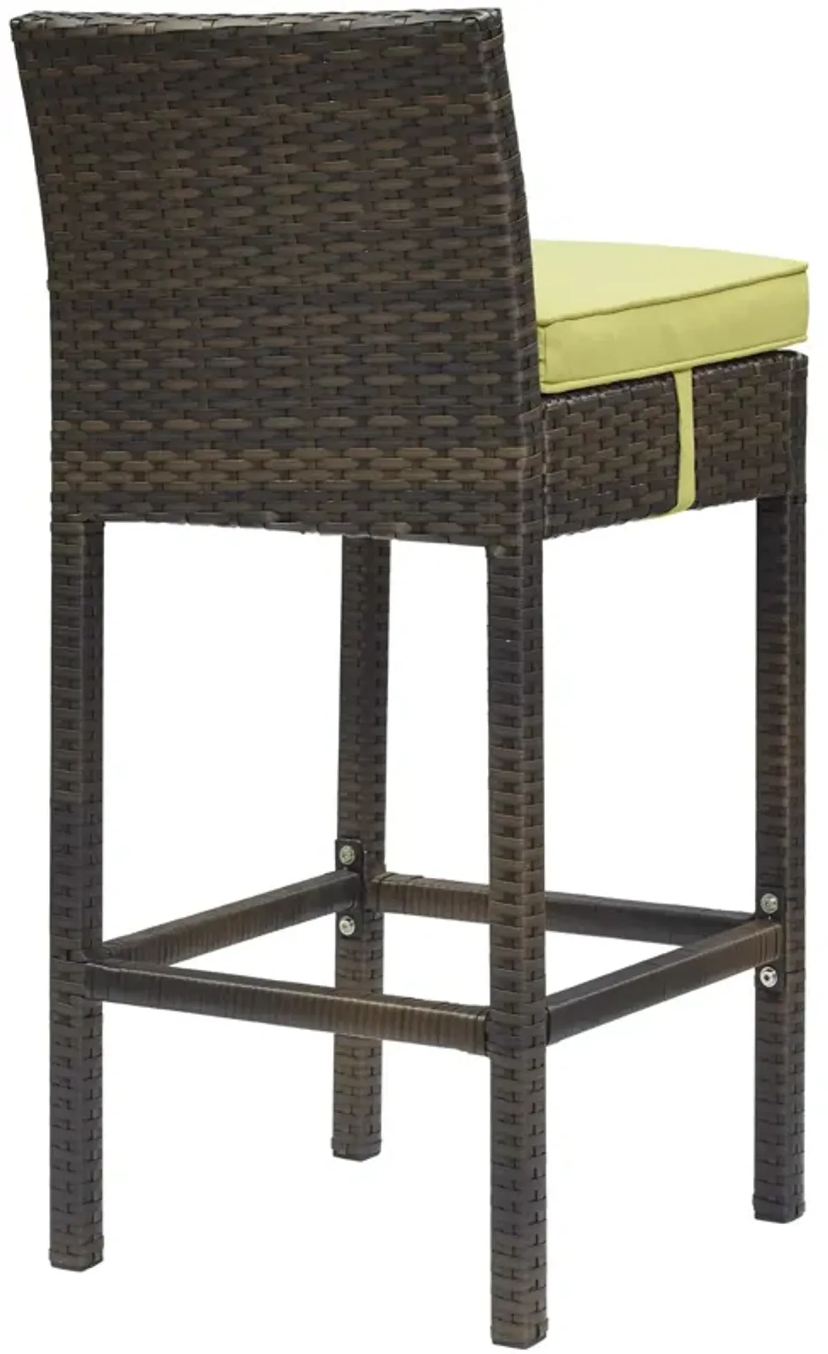 Conduit Outdoor Patio Wicker Rattan Bar Stool - Brown Peridot