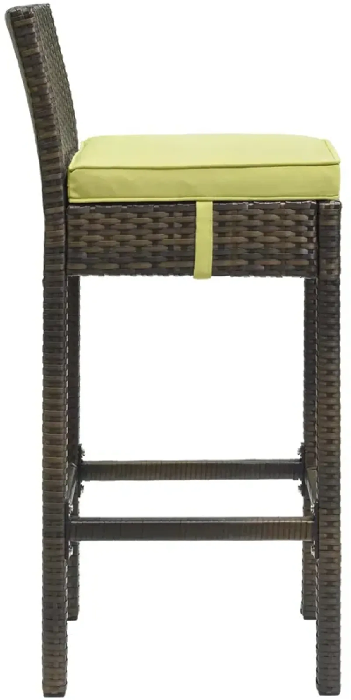 Conduit Outdoor Patio Wicker Rattan Bar Stool - Brown Peridot